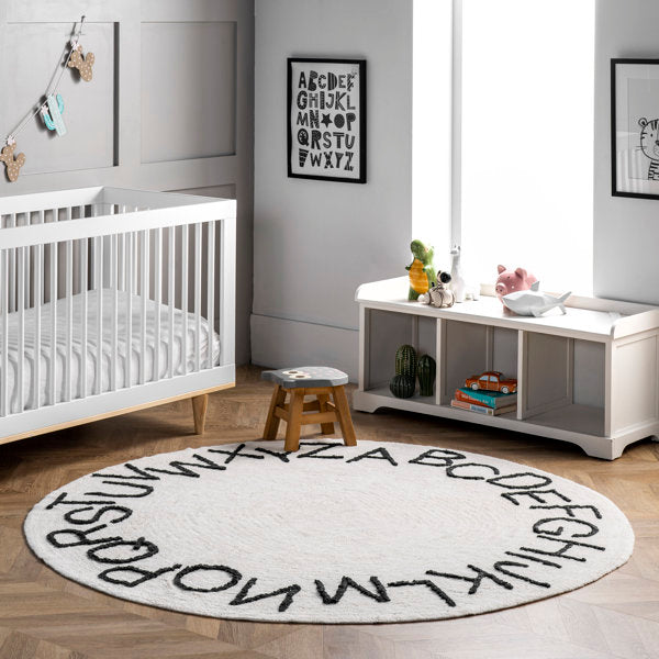 Alphabet Machine Washable Kids Rug - Non-Slip Nursery Decor