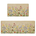 Floral Anti-fatigue Kitchen Mats Set - Farmhouse Cushioned Rugs
