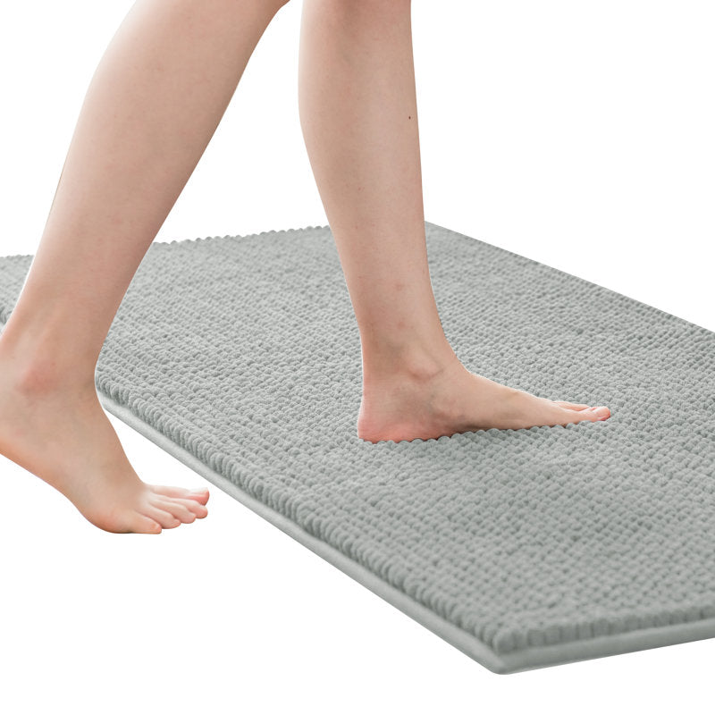 Luxury Chenille Bath Rug - Soft Absorbent Non-Slip Bathroom Mat