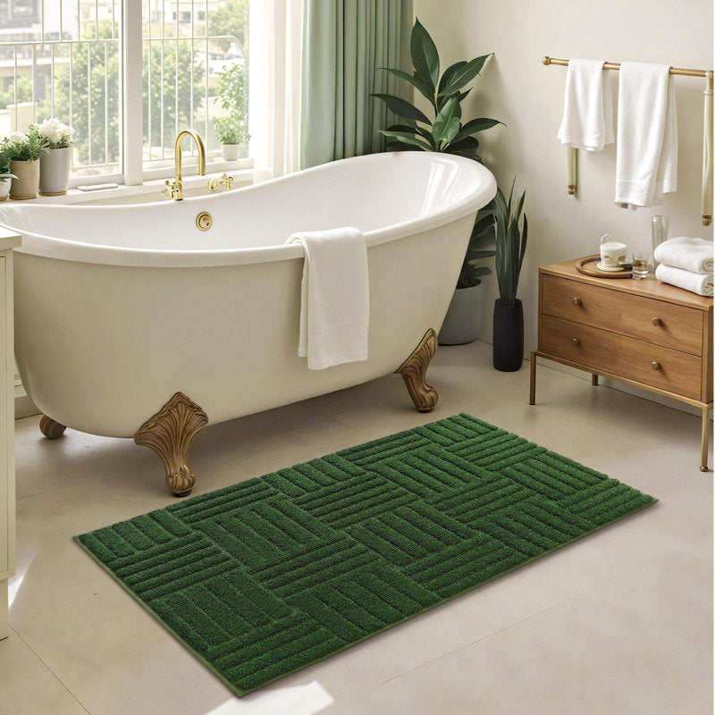 Microfiber Bath Rug - Ultra Soft Non-Slip Mat for Bathroom & Shower