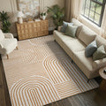 Celeta - Abstract Rainbow Striped Area Rug Modern Living Room Decor