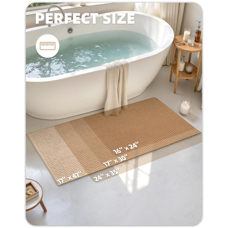 Soft Chenille Bath Rug - Non-Slip Absorbent Mat for Bathroom & Sink