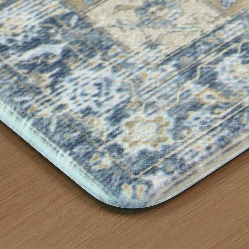 Anti-Fatigue Kitchen Mat Set - Vintage PVC Cushioned Floor Mats