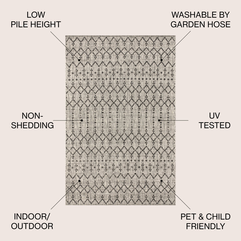 Crompton - Moroccan Geometric Polypropylene Indoor/Outdoor Rug