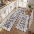 3-Piece Non-Slip Kitchen Mat Runner Set - Washable Polypropylene Rugs