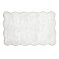 Cotton Bath Rug Scalloped Edge Whitman Bathroom Mat