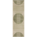 Mid-Century Modern Machine Washable Rug - Ivory Olive Indoor Area Rug