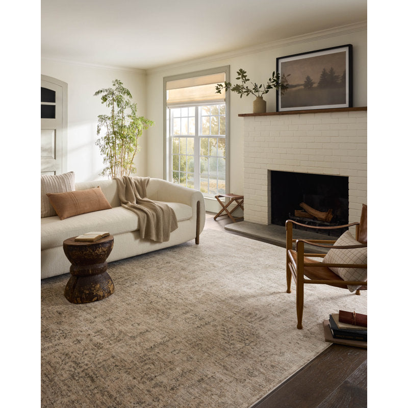Magnolia Home Junie - Vintage Polyester Area Rug Oatmeal/Smoke
