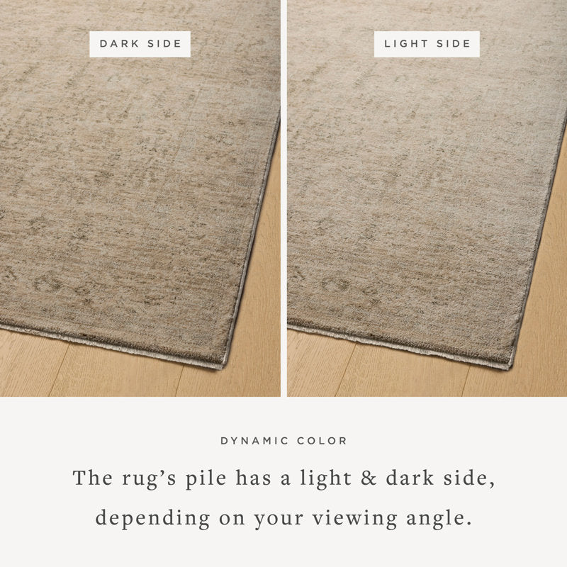 Magnolia Home Junie - Vintage Polyester Area Rug Oatmeal/Smoke