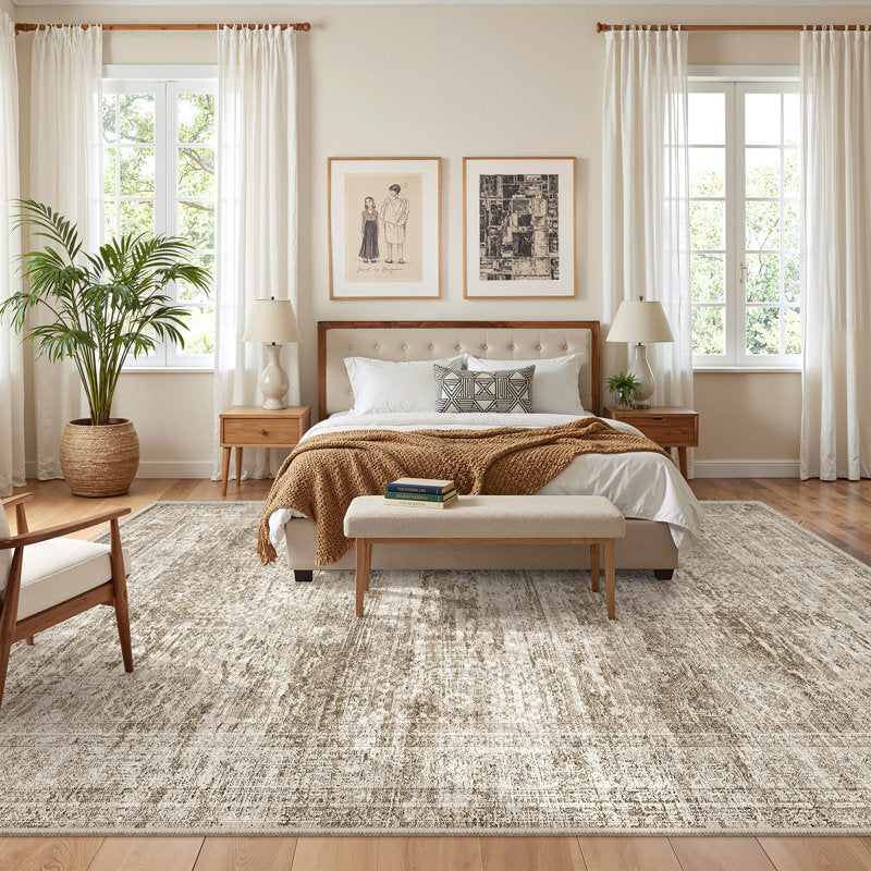 HexaModern - Washable Hexagon Area Rug Non-Slip Living Room Decor