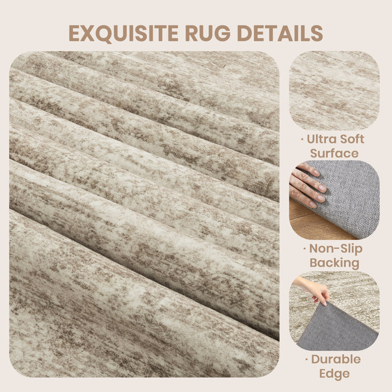 HexaModern - Washable Hexagon Area Rug Non-Slip Living Room Decor