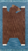 Handmade Wool Bear Animal Print Rug for Kids Room & Nursery