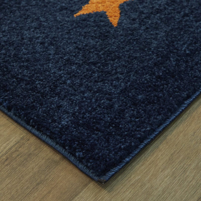 Celestial Kids Area Rug - Navy Polypropylene - Playroom Decor