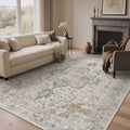 Roehit - Oriental Machine Washable Area Rug Distressed Traditional