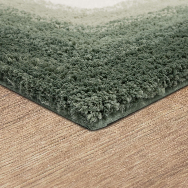 Sparkman Ombre Polyester Bath Rug - Non-Slip Machine Washable Mat