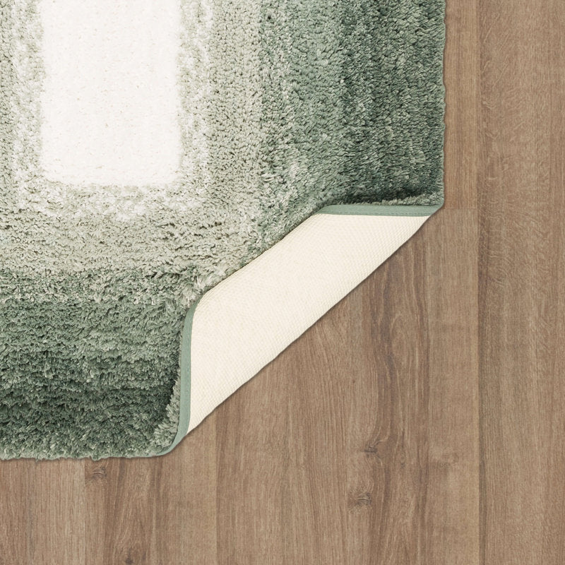 Sparkman Ombre Polyester Bath Rug - Non-Slip Machine Washable Mat