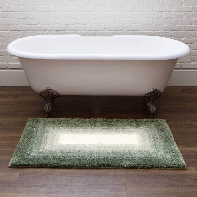 Sparkman Ombre Polyester Bath Rug - Non-Slip Machine Washable Mat