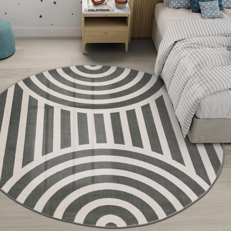 Unique Loom Whimsy Kids Rug - Soft Polypropylene Round Nursery Rug