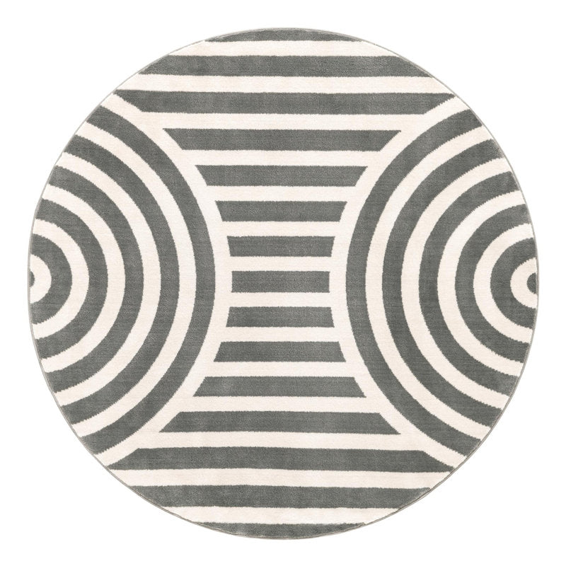 Unique Loom Whimsy Kids Rug - Soft Polypropylene Round Nursery Rug