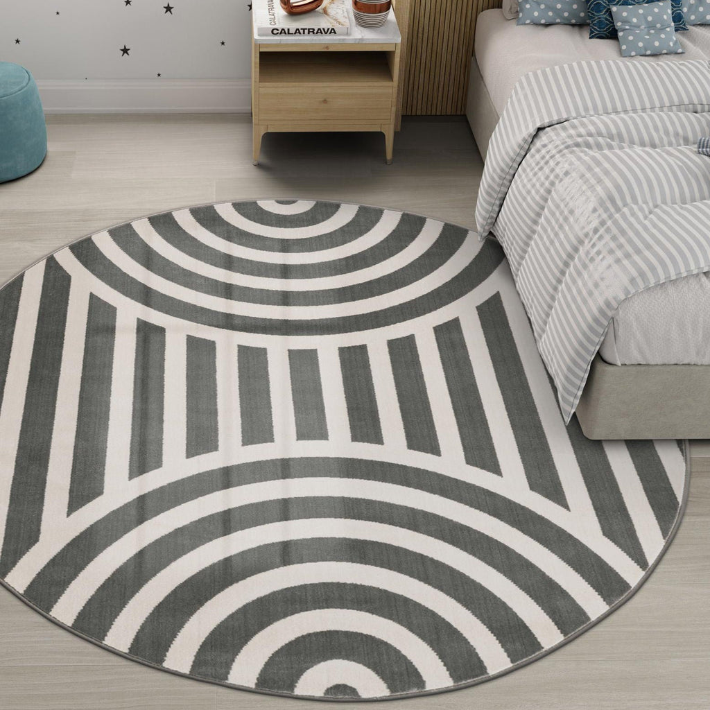 Unique Loom Whimsy Kids Rug - Soft Polypropylene Round Nursery Rug