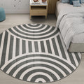 Unique Loom Whimsy Kids Rug - Soft Polypropylene Round Nursery Rug