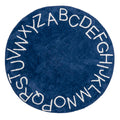 Alphabet Cotton Area Rug - Machine-Washable Kids Playroom Decor